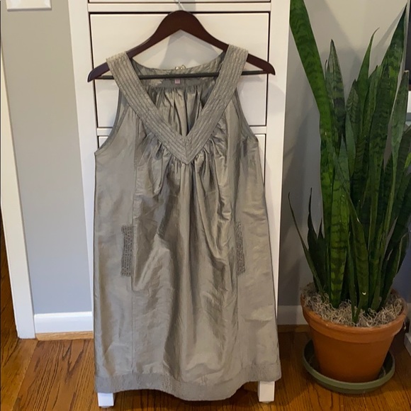 Calypso St. Barth Dresses & Skirts - Silver v-neck Calypso shift dress